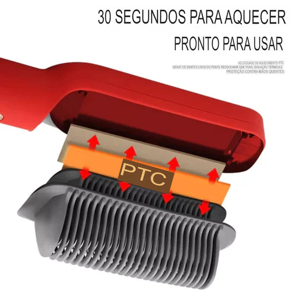 Escova Alisadora Lady Hair - Cabelos Lisos na hora